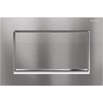 Przycisk uruchamiający Geberit Sigma30 1M, przedni, chrom szczotk.-chrom bł. 115.893.KX.1