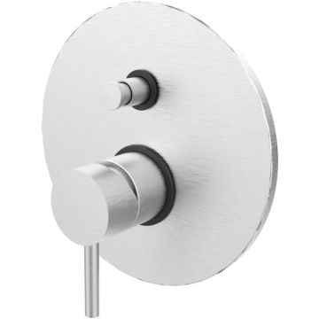 Bateria podtynkowa 2-drożna Paffoni Light stal szczotkowana LIG015ST