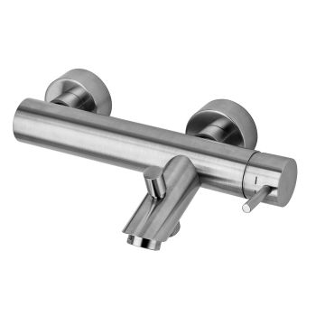 Bateria wannowa ścienna korpus Paffoni Light stal szczotkowana LIG022ST