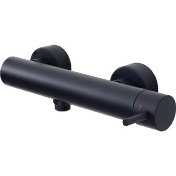 Bateria natryskowa ścienna korpus Paffoni Light czarny mat LIG168NO