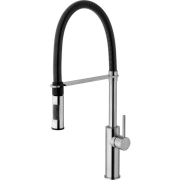 Bateria zlewozmywakowa Paffoni Light stal szczotkowana LIG179STNO