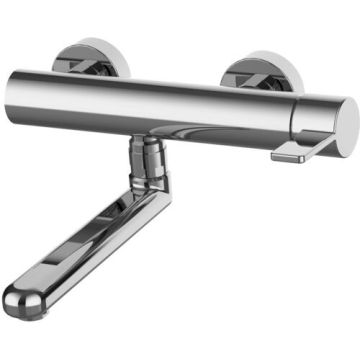 Bateria umywalkowa ścienna Paffoni Rock chrom RO161CR