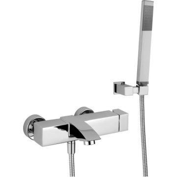 Bateria wannowa ścienna Paffoni Level chrom LEC023CR