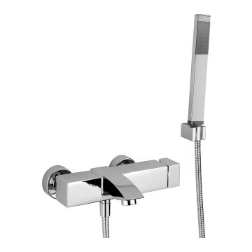 Bateria wannowa ścienna Paffoni Level chrom LEC026CR