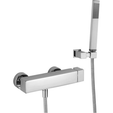 Bateria natryskowa ścienna Paffoni Level chrom LEC168DCR