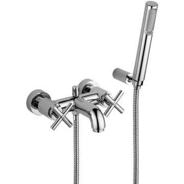 Bateria wannowa ścienna Paffoni Quattro chrom QTV023CR