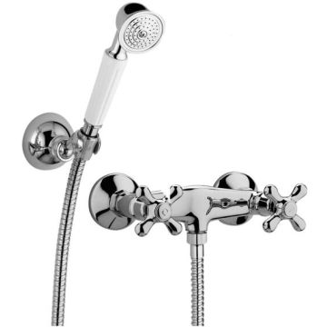 Bateria natryskowa ścienna Paffoni Iris chrom IRV168DCR