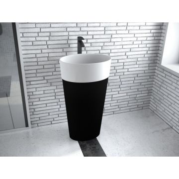 Umywalka wolnostojąca Besco Uniqa b&w 32x46x84cm black&white UMD-U-WBW