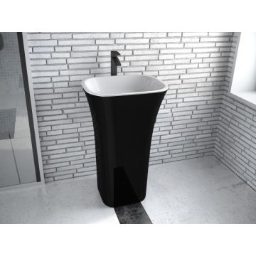 Umywalka wolnostojąca Besco Assos B&w 40x50x85cm black&white UMD-A-WOBW