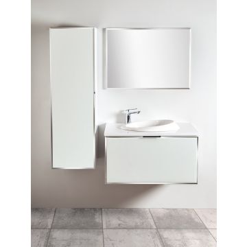 Umywalka wpuszczana w blat Sanitti Otto 204x525x364 mm bez otw. biała mat OTTO-52-BM