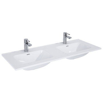 Umywalka meblowa Elita Skappa 120 duo 120.8x1.8x46 cm z 2 otw. biała RE041203068060