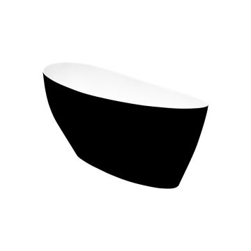 Wanna wolnostojąca Besco Keya B&w 165x70cm black&white WMD-165-KBW