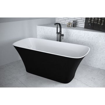 Wanna wolnostojąca Besco Assos B&w 160x70cm black&white WMD-160-ABW