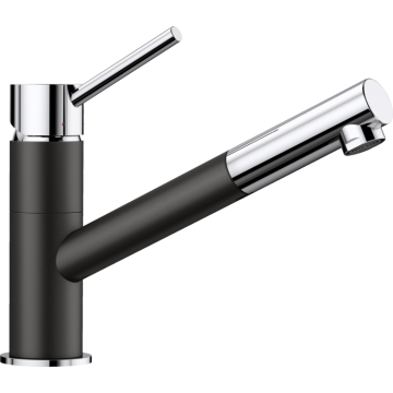Bateria zlewozmywakowa Blanco Kano-S Silgranit-Look czarna/chrom 526174