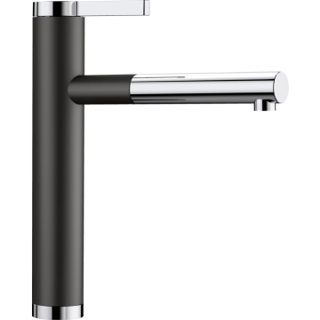 Bateria zlewozmywakowa Blanco Linee-S Silgranit-Look czarna/chrom 526171