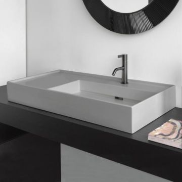 Umywalka ścienna Kartell by Laufen szlifowany spód umywalki 900x460mm z 3 otw. szary mat. H8183397591581
