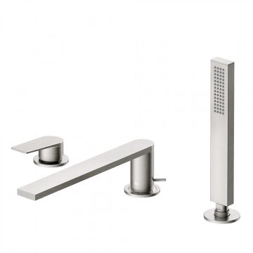 Tres Project bateria wannowo-prysznicowa 3-otworowa stal 21116103AC