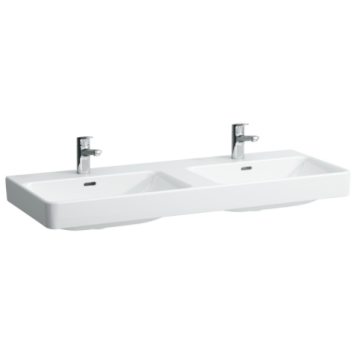 Umywalka ścienna Laufen Pro S 1200x460 mm z powłoką lcc z 2 otw. biała H8149664001041