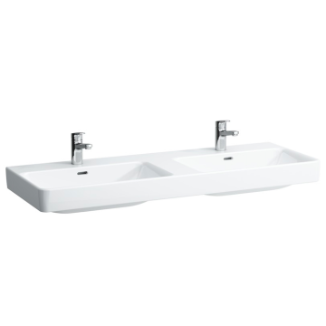 Umywalka ścienna Laufen Pro S 1300x460 mm z powłoką lcc z 2 otw. biała H8149684001041
