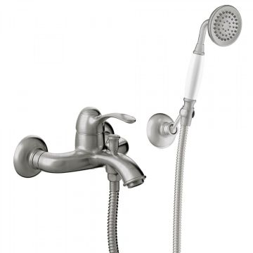 Tres Monoclasic bateria wannowo-prysznicowa ścienna stal 24217001AC
