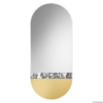 Lustro Fusion złote/pasek Corrosi 50x115cm GieraDesign FUS/GD/PCO/50x115