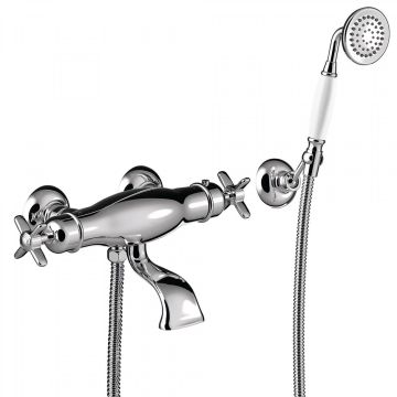 Tres Monoclasic bateria wannowo-prysznicowa termostatyczna chrom 24217409