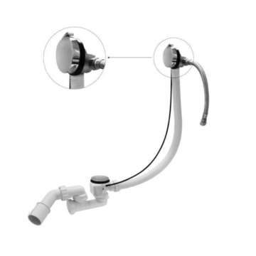 Syfon wannowy z napełnianiem przez przelew McAlpine HCN3100CB1M-15MM