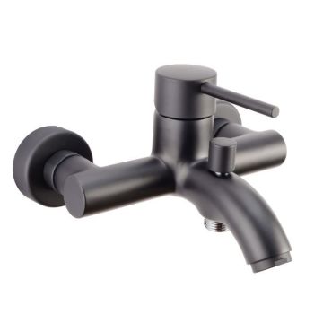 Bateria wannowa ścienna korpus Emmevi Piper czarny mat 45001NO
