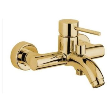 Bateria wannowa ścienna korpus Emmevi Piper złota błyszcząca 45001OR