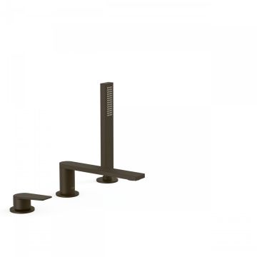 Bateria wannowa trzyotworowa Tres Project Tres czarny brąz 21116101KMB