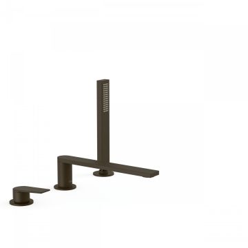 Bateria wannowa trzyotworowa Tres Project Tres czarny brąz 21116103KMB