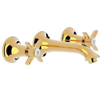 Bateria kuchenna podtynkowa Tres Clasic złota 24215102OR