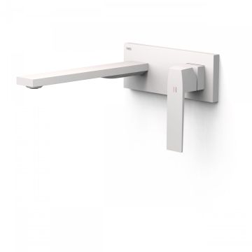 Bateria podtynkowa umywalkowa Tres Slim Exclusive wylewka 240mm biały mat. 20230032BM