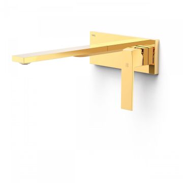 Bateria podtynkowa umywalkowa Tres Slim Exclusive wylewka 240mm złoty 20230032OR