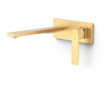 Bateria podtynkowa umywalkowa Tres Slim Exclusive wylewka 240mm złoty matowe 20230032OM