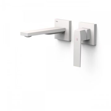 Bateria podtynkowa umywalkowa Tres Slim Exclusive wylewka 180mm biały mat. 20230021BM