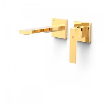 Bateria podtynkowa umywalkowa Tres Slim Exclusive wylewka 180mm złoty 20230021OR
