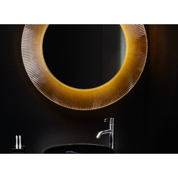 Lustro LED Kartell by Laufen 780x40x780 mm bursztynowe H3863330810001