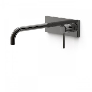 Bateria podtynkowa umywalkowa Tres  Study Exclusive wylewka 240mm czarny metalik 26230032KM