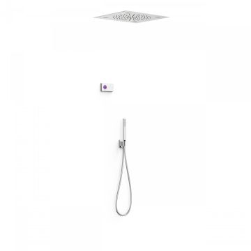 Elektroniczny zestaw prysznicowy Tres Shower Technology biały/chrom 09286562