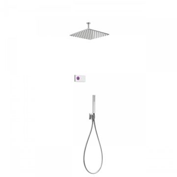 Elektroniczny zestaw prysznicowy Tres Shower Technology biały/chrom 09286564