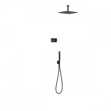 Elektroniczny zestaw prysznicowy Tres Shower Technology czarny/czarny mat 09288564NM