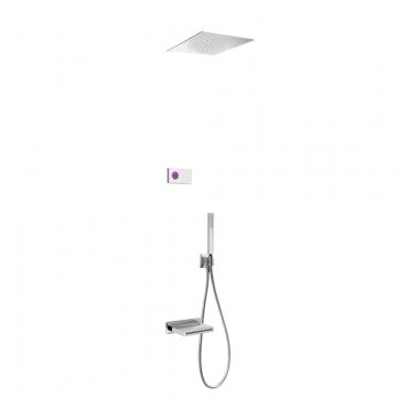 Elektroniczny podtynkowy zestaw nawannowy Tres Shower Technology chrom/biały 09286315
