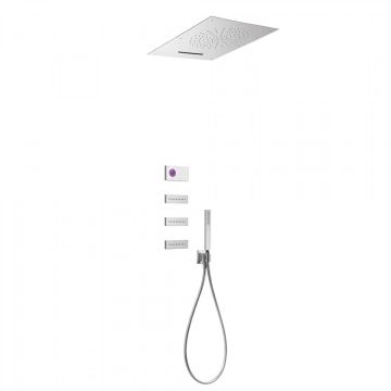 Elektroniczny podtynkowy zestaw prysznicowy Tres Shower Technology chrom/biały 09286404