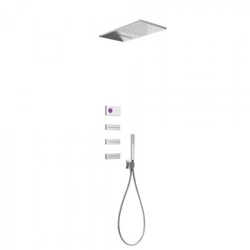 Elektroniczny podtynkowy zestaw prysznicowy Tres Shower Technology chrom/biały 09286408
