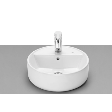 Umywalka nablatowa z otworem na baterię 40 cm Roca Gap biała A3270MK000