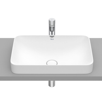 Umywalka blatowa 55x37 cm Roca Inspira Square biały mat A327534620