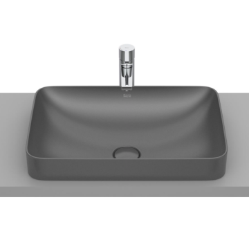 Umywalka blatowa 55x37 cm Roca Inspira Square onyks A327534640