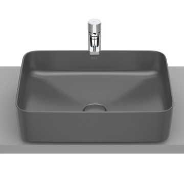 Umywalka nablatowa 50x37 cm Roca Inspira Square onyks A327530640