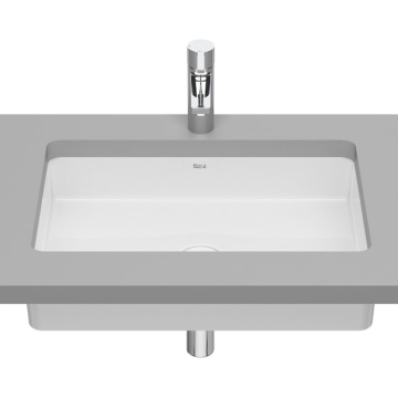Umywalka podblatowa 54x32 cm Roca Inspira Square bez otw. biała A327535000